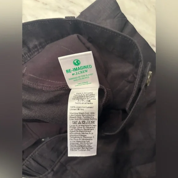 J Crew black 3” 100% linen Harbor shorts size S NWT - Picture 6 of 6